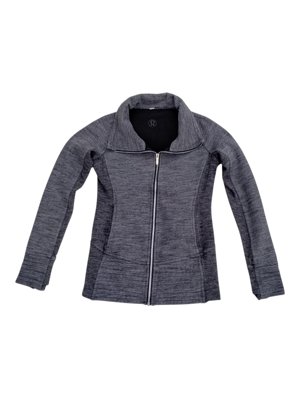 Lululemon Radiant II Full Zip Jacket Heather Grey Women's Size 6 Athleisure